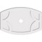 Ekena Millwork Kailey Architectural PVC Ceiling Medallion, 34"W x 22 5/8"H x 3"ID x 18 1/4"C x 1"P, One-Piece CMP34X22KY-03000 - alternate 1